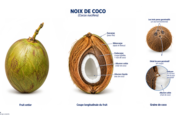 La noix de coco (Cocos nucifera)